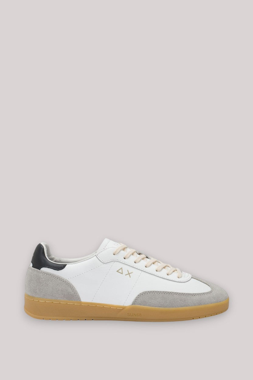 SCARPE UOMO CALIFORNIA SUN LEATHER BIANCO GRIGIO CHIARO - Linassi