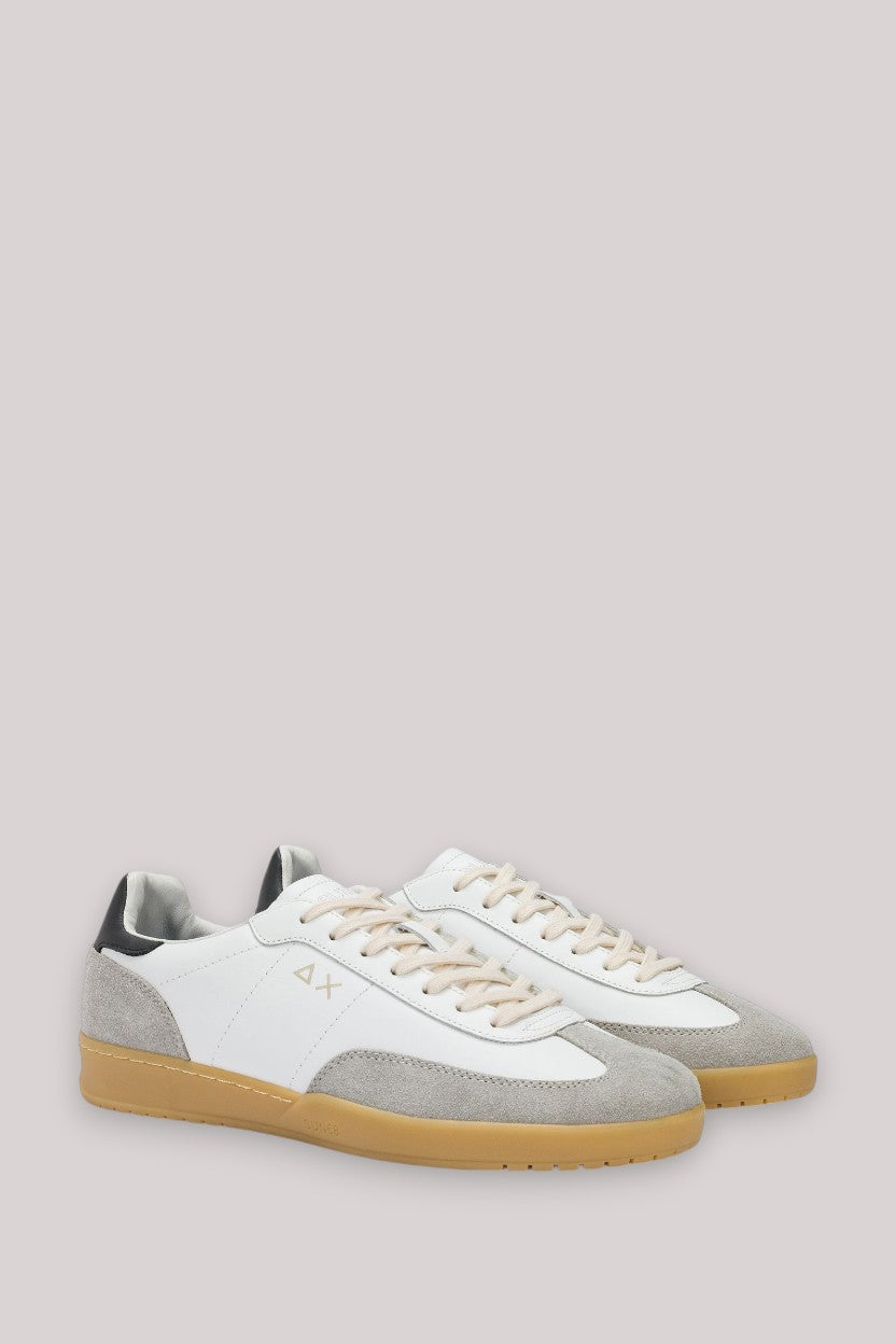 SCARPE UOMO CALIFORNIA SUN LEATHER BIANCO GRIGIO CHIARO - Linassi