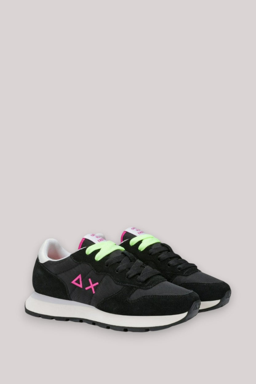 SCARPE DONNA ALLY SOLID NERO FUXIA FLUO - Linassi