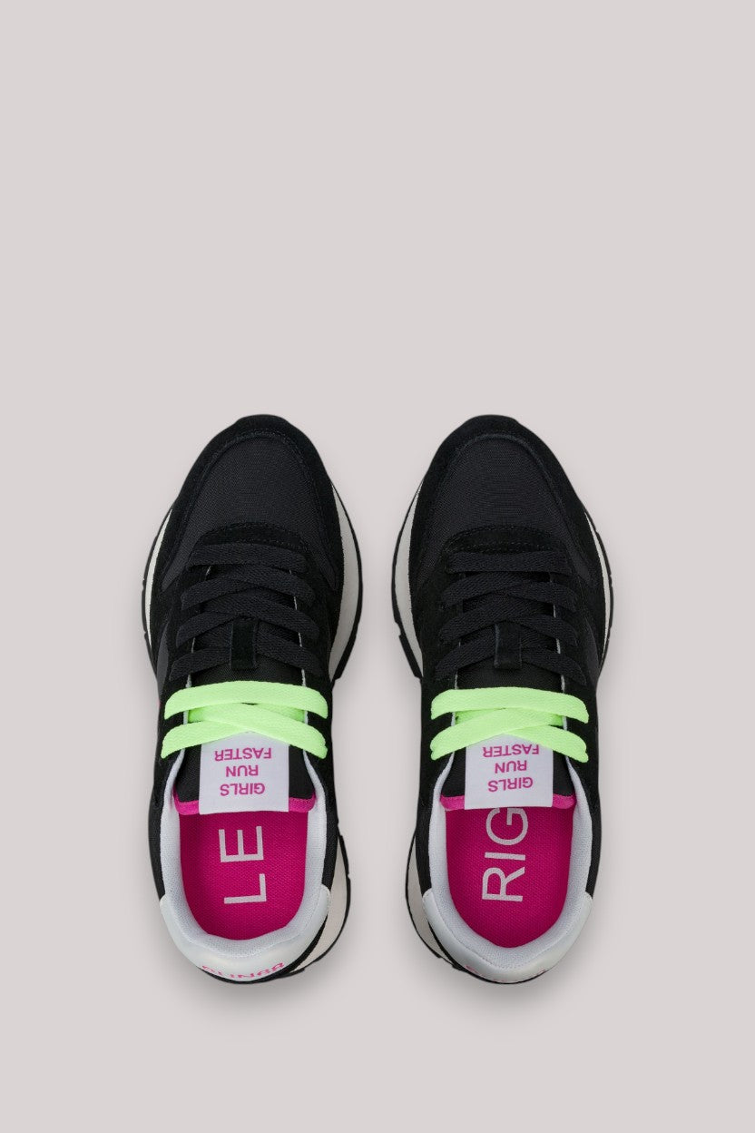 SCARPE DONNA ALLY SOLID NERO FUXIA FLUO - Linassi