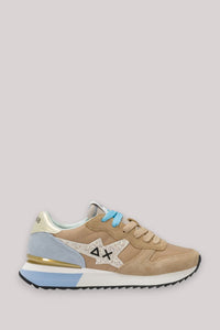 SCARPE DONNA STARGIRL GLITTER LOGO BEIGE - Linassi