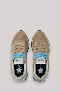 SCARPE DONNA STARGIRL GLITTER LOGO BEIGE - Linassi