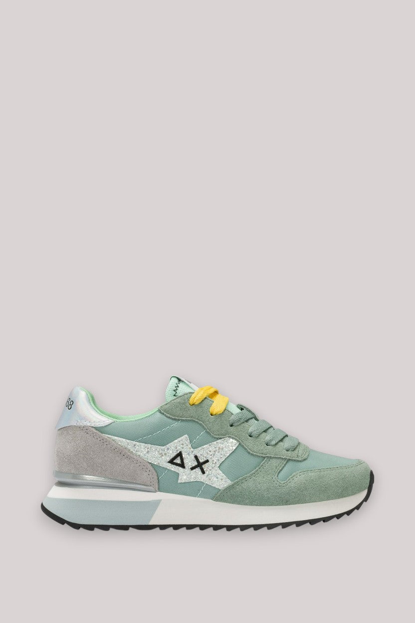 SCARPE DONNA STARGIRL GLITTER LOGO VERDE SALVIA - Linassi