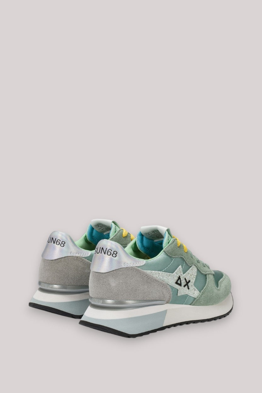 SCARPE DONNA STARGIRL GLITTER LOGO VERDE SALVIA - Linassi