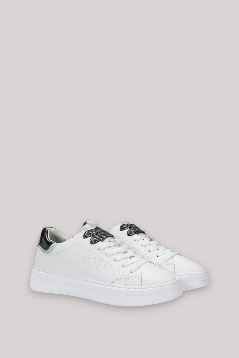 SCARPE DONNA GRACE LEATHER BIANCO/NERO - Linassi