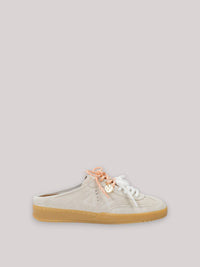 SCARPE DONNA SABOT CALIFORNIA SUN SUEDE BIANCO PANNA - Linassi