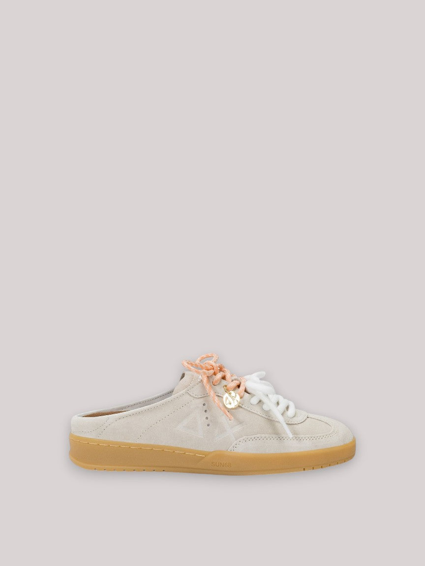 SCARPE DONNA SABOT CALIFORNIA SUN SUEDE BIANCO PANNA - Linassi