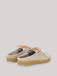 SCARPE DONNA SABOT CALIFORNIA SUN SUEDE BIANCO PANNA - Linassi