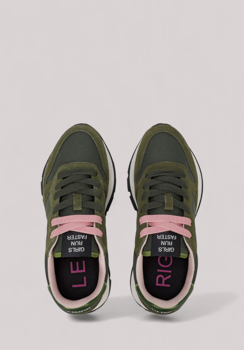 SCARPE DONNA ALLY SOLID MILITARE SCURO - Linassi