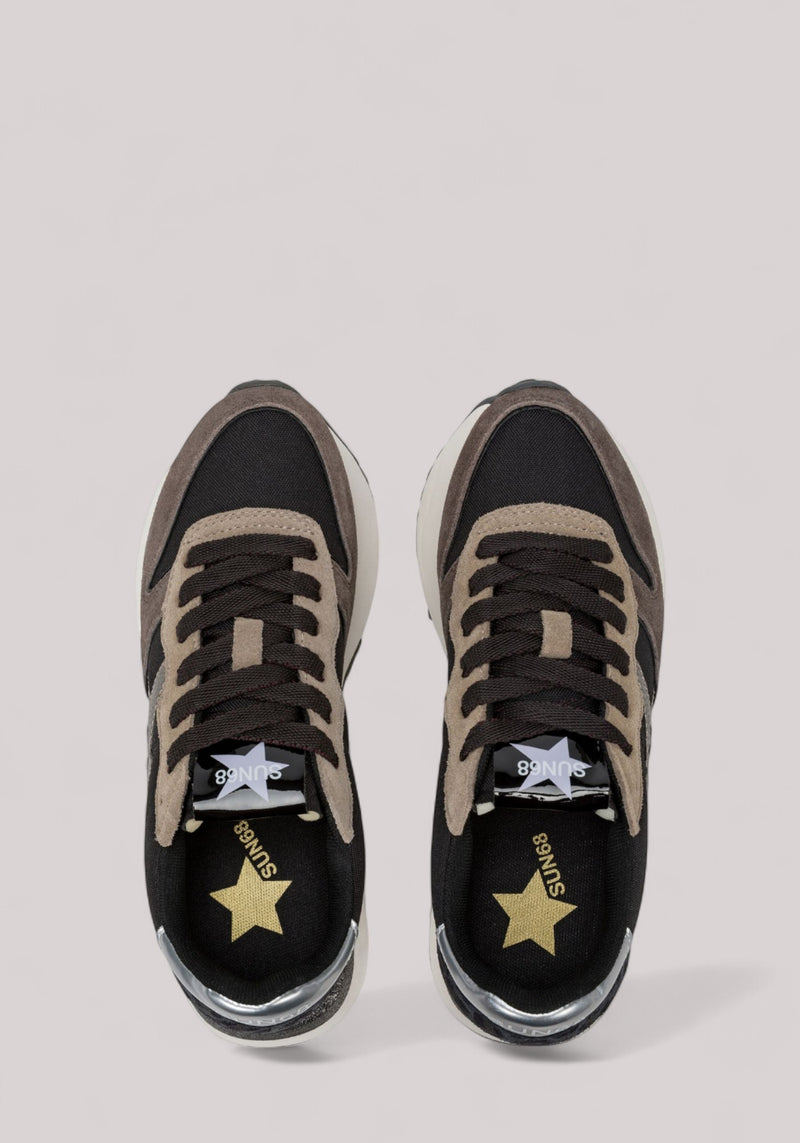 SCARPE DONNA BIG STARGIRL MIX MATERIAL NERO