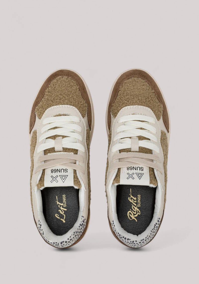 SCARPE DONNA BASKET LOVE LADY TEDDY BEIGE