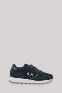 SCARPE DONNA ALLY GLITTER TEXTILE NAVY BLUE