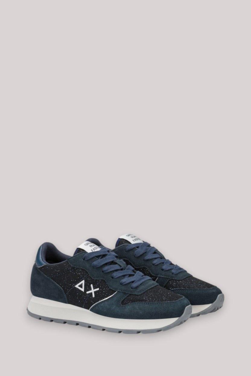 SCARPE DONNA ALLY GLITTER TEXTILE NAVY BLUE