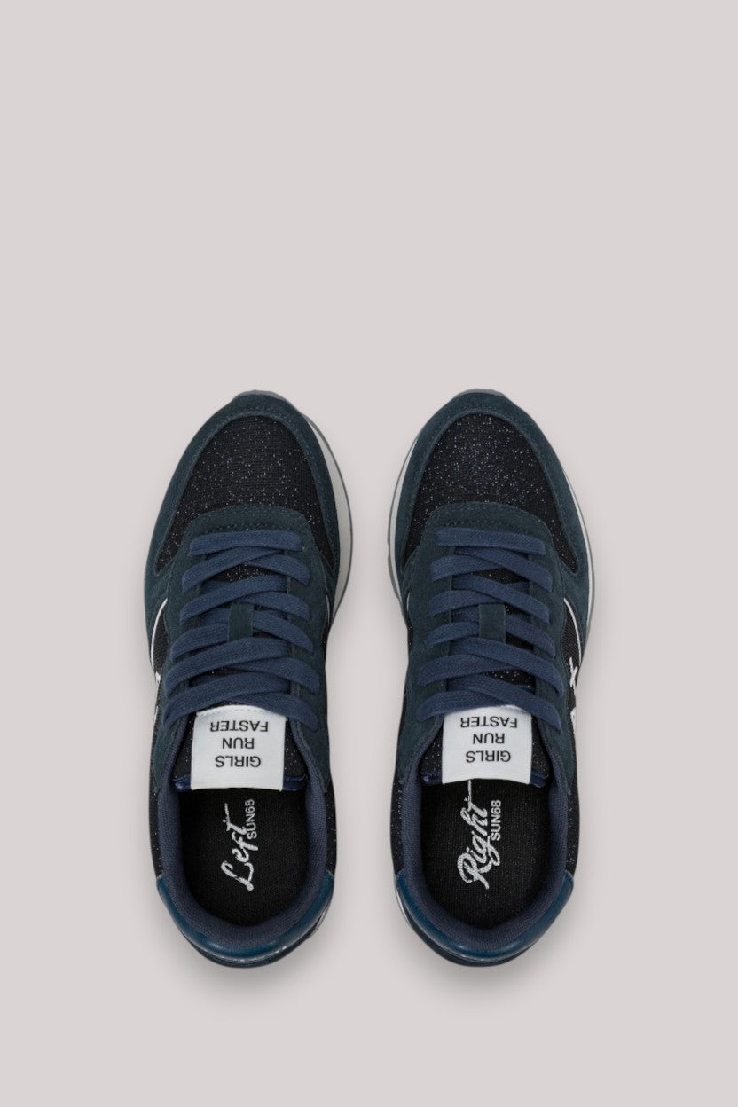 SCARPE DONNA ALLY GLITTER TEXTILE NAVY BLUE