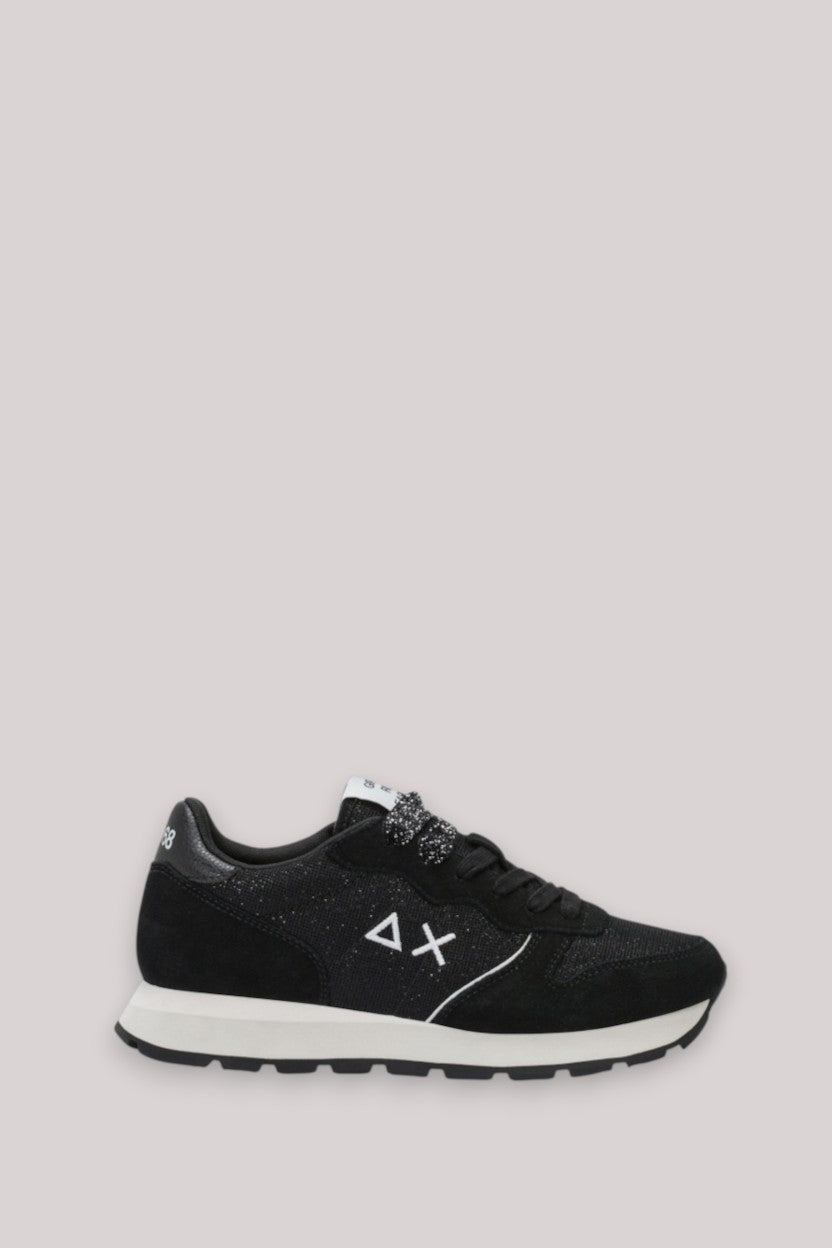 SCARPE DONNA ALLY GLITTER TEXTILE NERO