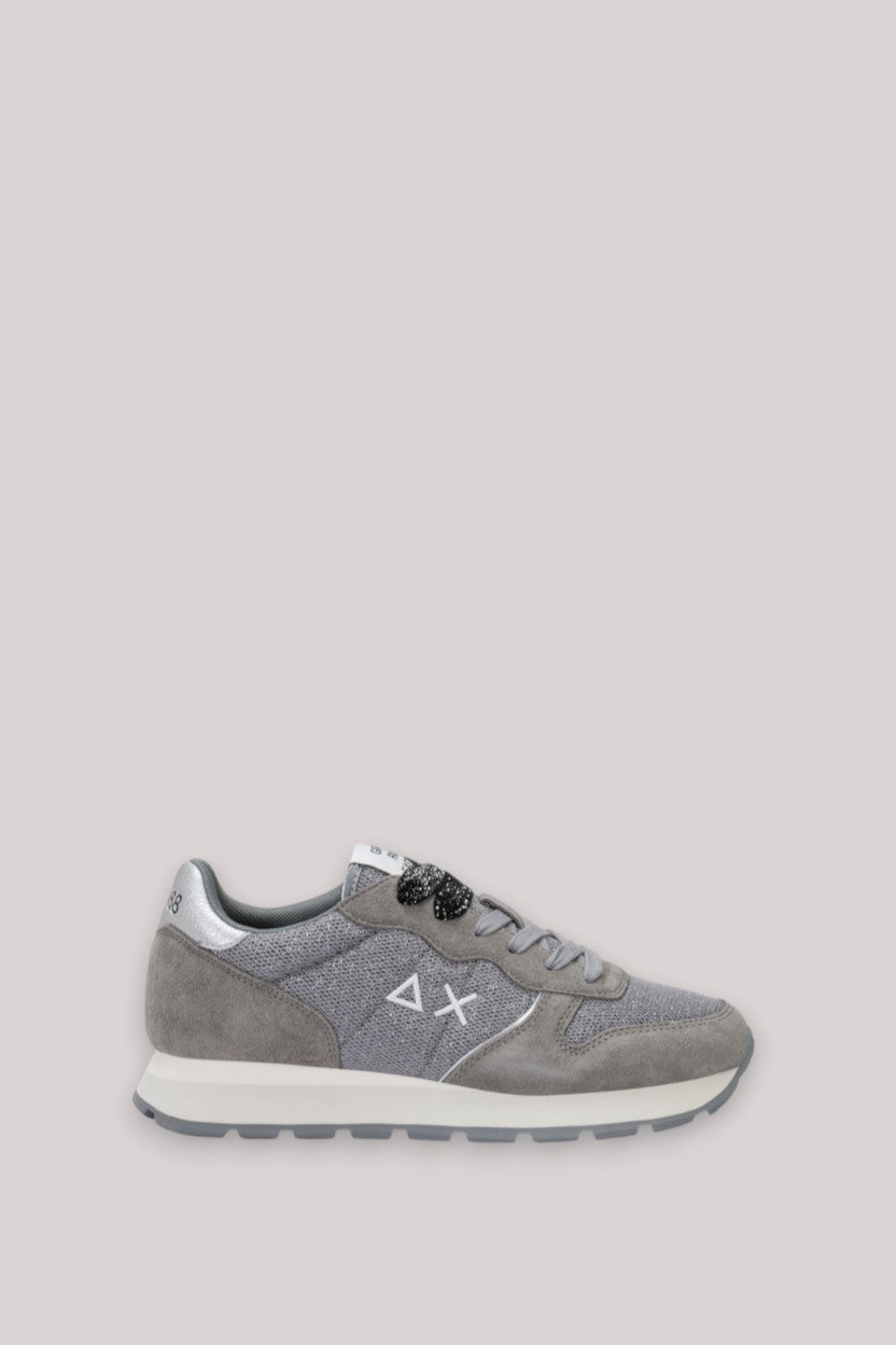 SCARPE DONNA ALLY GLITTER TEXTILE GRIGIO MEDIO