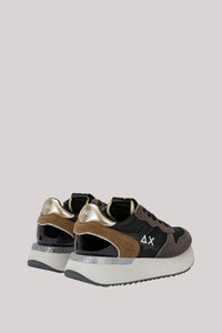 SCARPE DONNA BIG STARGIRL MIX MATERIALS NERO