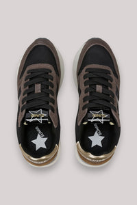 SCARPE DONNA BIG STARGIRL MIX MATERIALS NERO