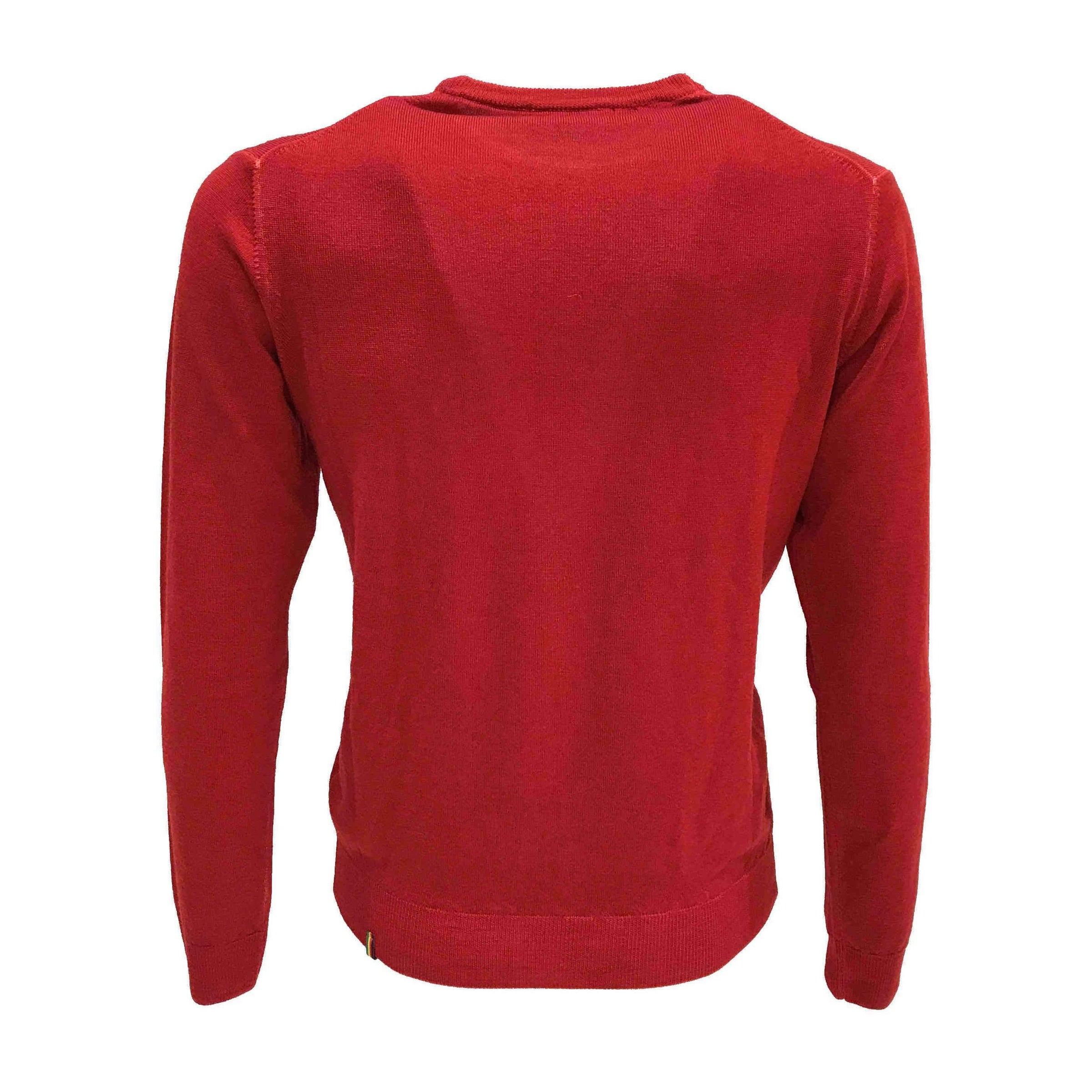 MAGLIA UOMO SLIM FIT IN LANA MERINO  ROSSO - 2532M509  183842 - Linassi