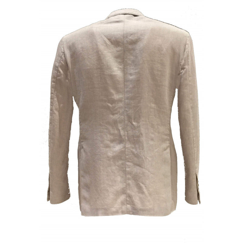 GIACCA UOMO DOPPIOPETTO SLIM FIT IN LINO - BEIGE  338AV3 - Linassi