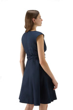 ABITO DONNA IN POPELINE COTONE MELTON BLUE - CFWWDR0100FRUT3027 3989 - Linassi