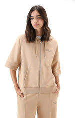 FELPA DONNA IN COTONE FEATHER BEIGE -  CFWWSW0113FRUT3024 8925 - Linassi