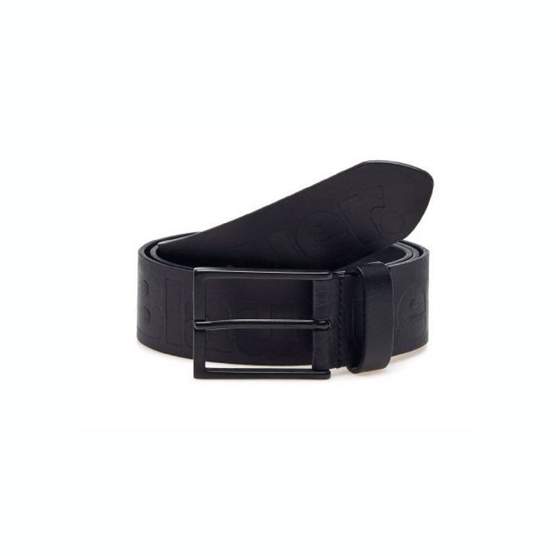 CINTURA UOMO IN PELLE NERO - F2EMBO01/LEA BLK - Linassi
