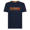 T-SHIRT UOMO PRINT FLUO NAVY BLUE - T33108  07 - Linassi