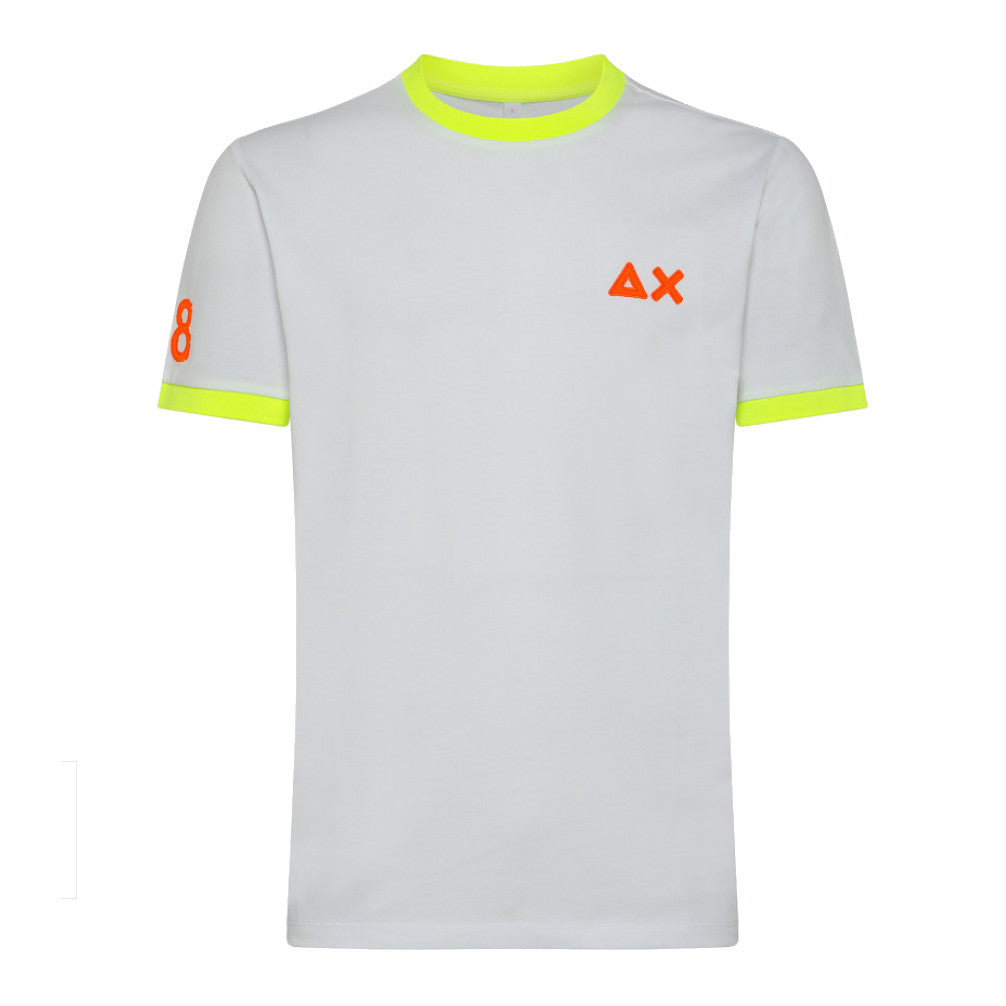 T-SHIRT UOMO LOGO FLUO BIANCO - T33122  01 - Linassi