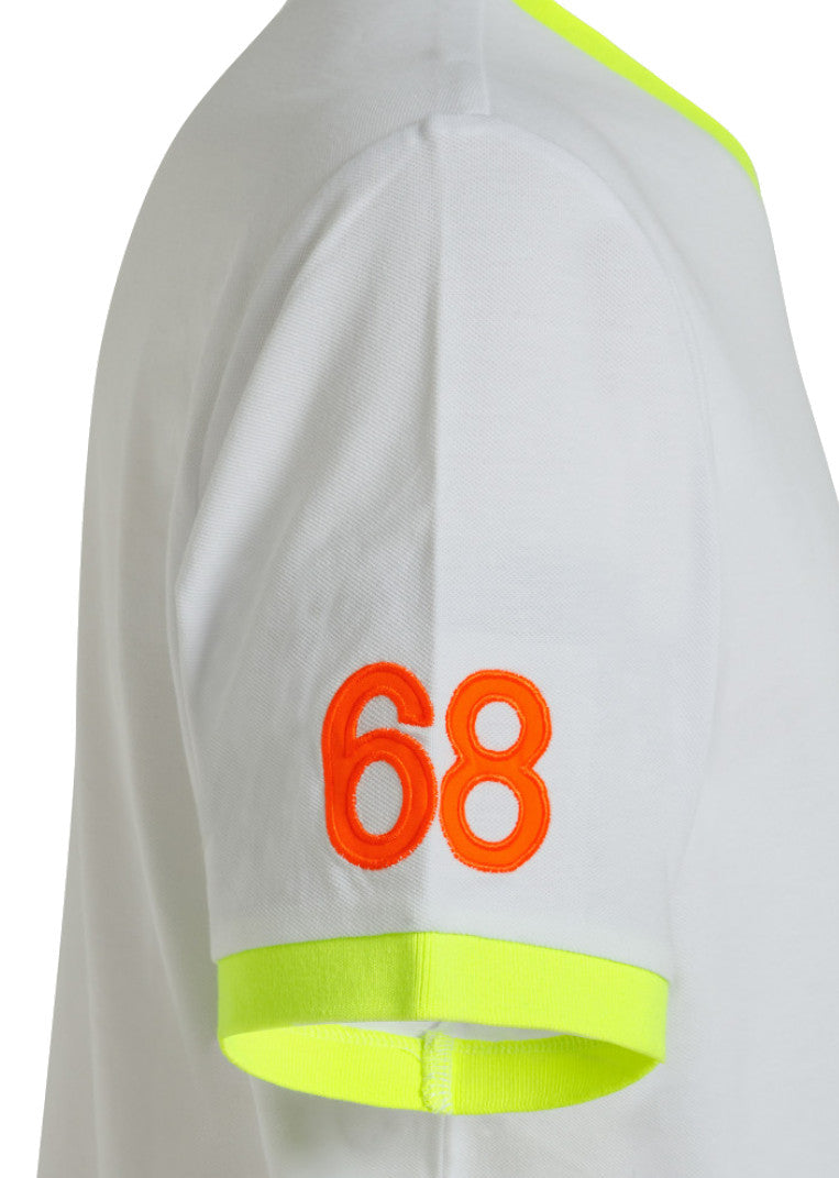 T-SHIRT UOMO LOGO FLUO BIANCO - T33122  01 - Linassi