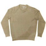 MAGLIA UOMO MANICHE LUNGHE IN PURO LINO  DARK GREEN - STRIPE CREW NECK  WOMAG1849 - Linassi
