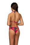 BIKINI DONNA TRIANGOLO MARYLIN E SLIP BRASILIANO ROSSO -F22-0402X1 - Linassi